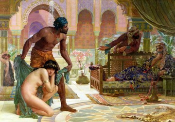 Le tirant d’eau amer de l’esclavage Ernest Normand classique nue Peinture à l'huile